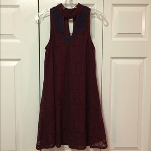 Women’s Small Alya Choker Dress with Navy Stiching